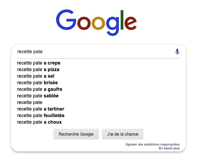 Autocomplétion Google