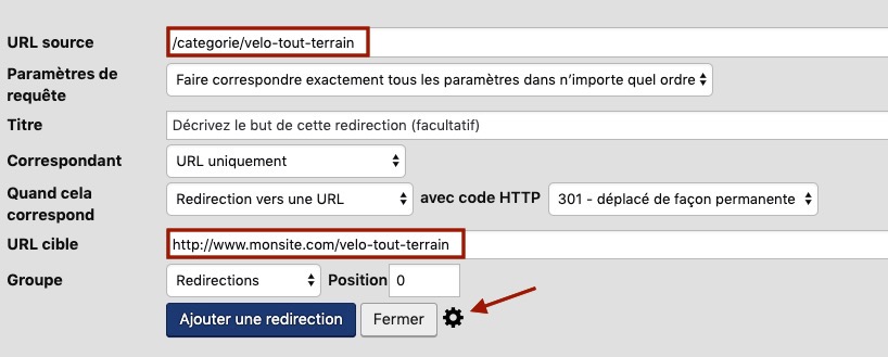 Créer une redirection sous WordPress