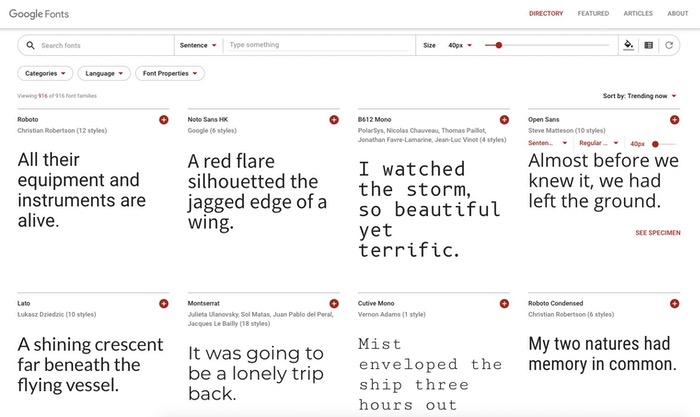 Google Fonts