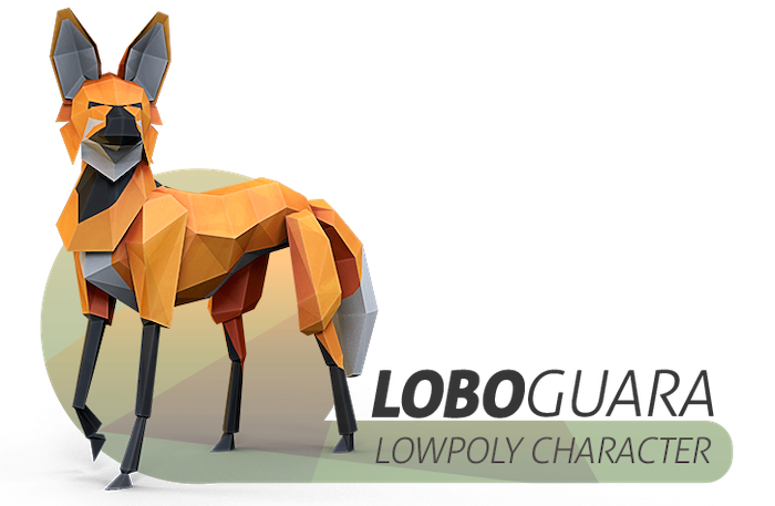 Low poly art renard