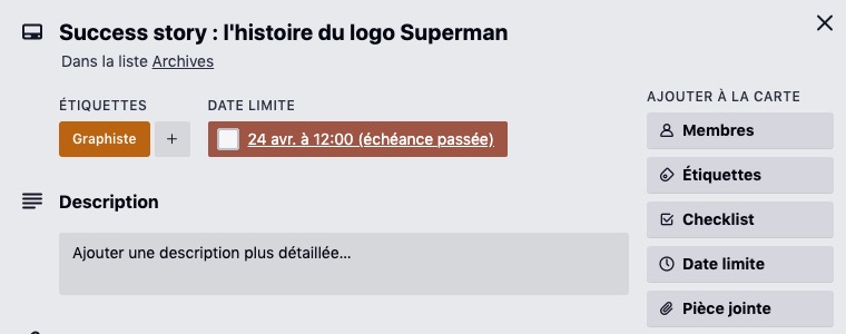 Date limite Trello
