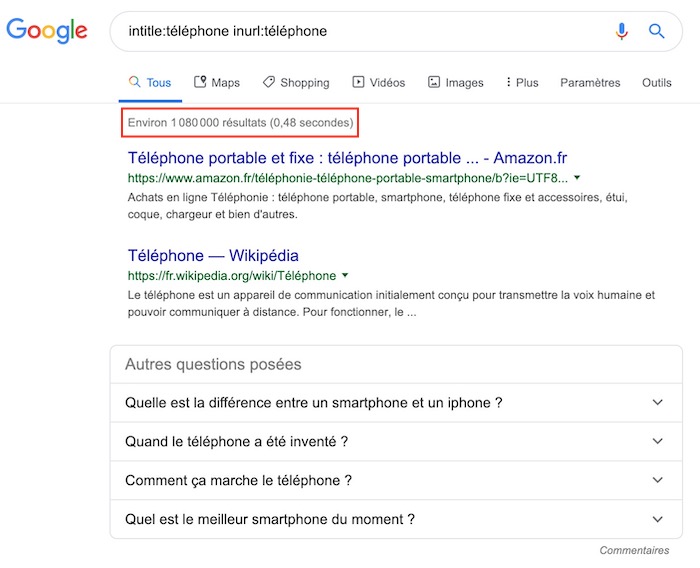 Recherche téléphone opérateur de Google