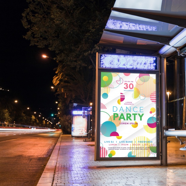 Mockup affiche-abribus