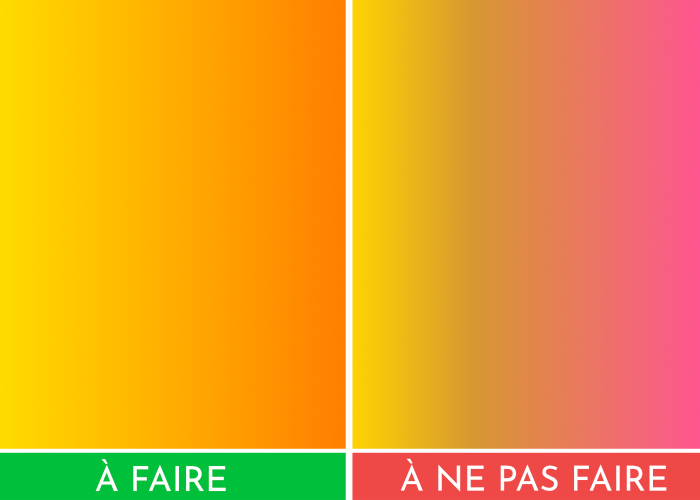 Nombre de couleurs dégradés