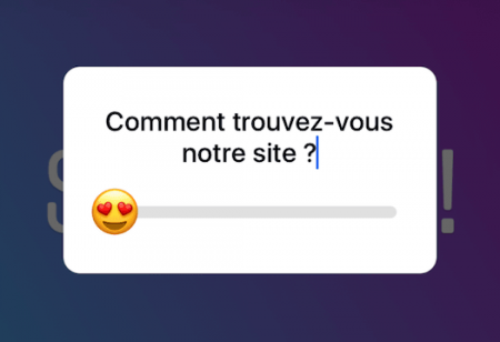 Instagram sondage barre de notation smiley