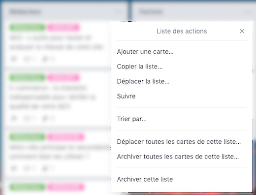 Action groupée Trello