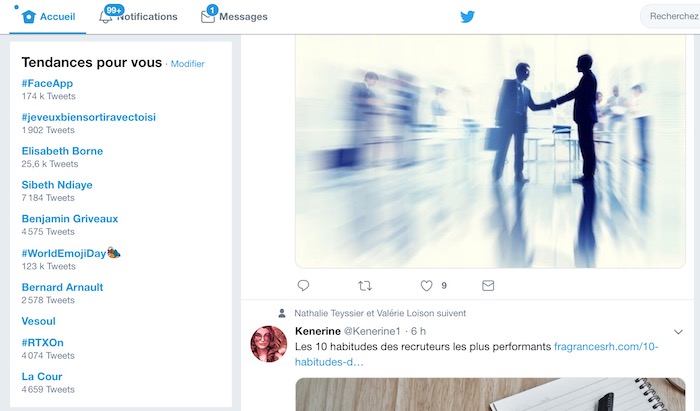 Tendances Twitter
