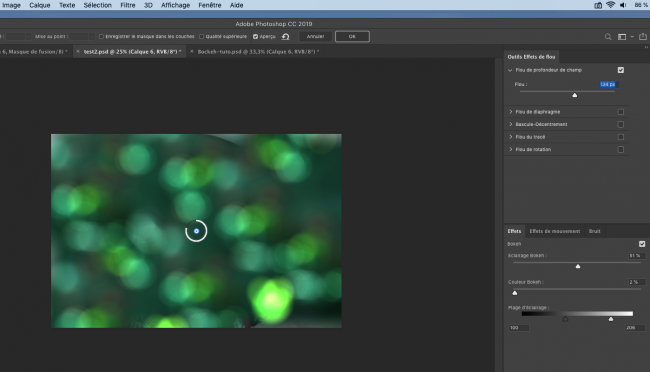 effet bokeh image poisson tutoriel photoshop
