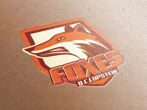 Logo mascotte renard