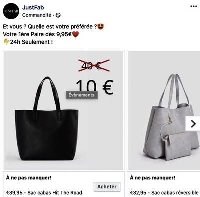 Facebook Ads urgence