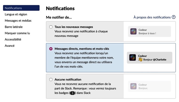 Notification Slack