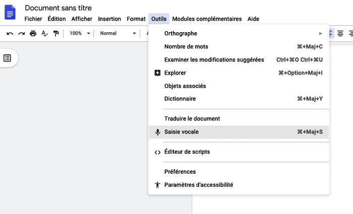 Outils saisie vocale