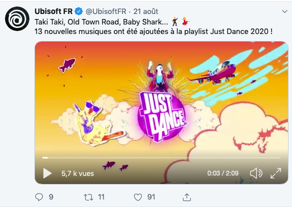 twitter exemples de contenu video redacteur