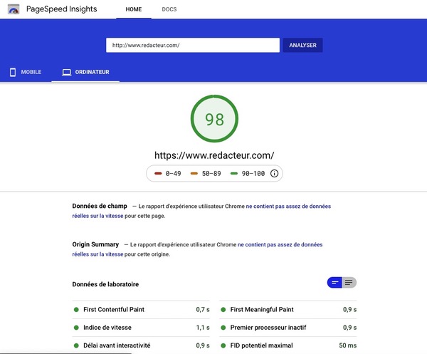 PageSpeed Insights Google