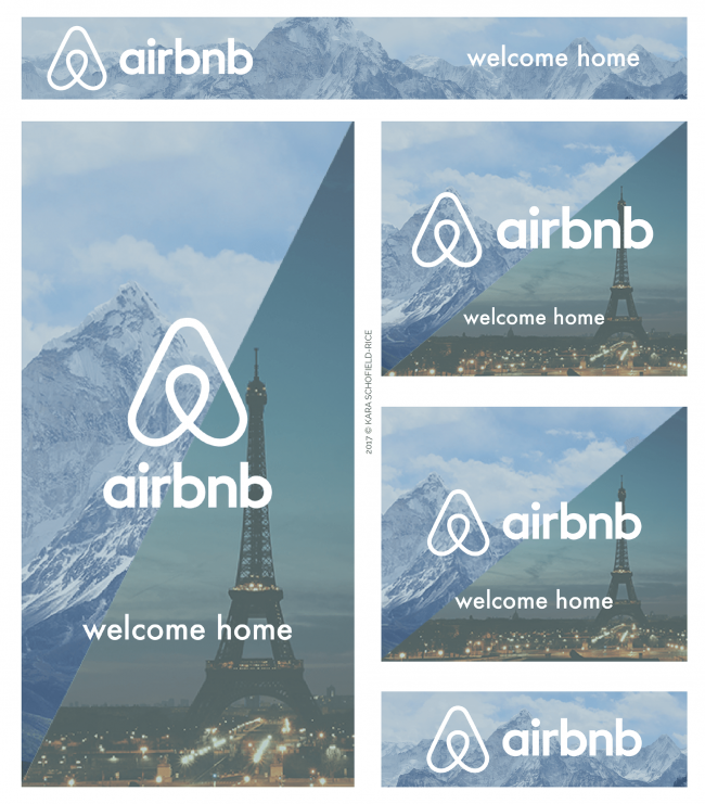 banner web Airbnb exemple pour graphiste inspiration