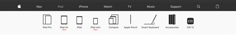 menu apple design mega menu creative