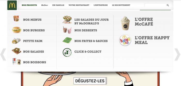 Mega Menu exemple créatif concevoir graphiste blog