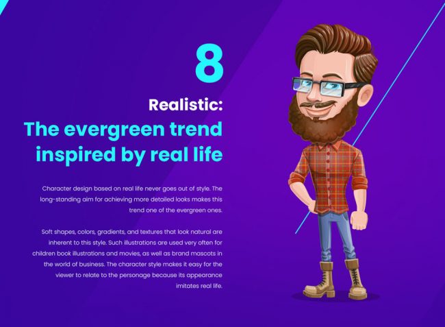 top des tendances de personnages illustration graphiste freelance réaliste design