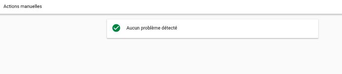 Actions manuelles dans la Search Console