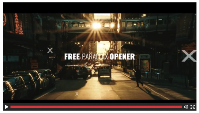 parallax template gratuit free pour graphiste video monteur freelance