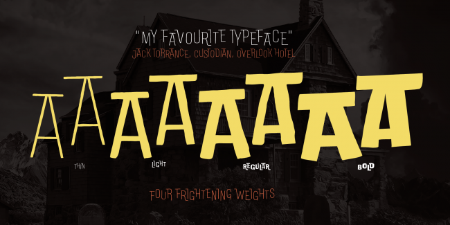 free font doubleness typographie halloween