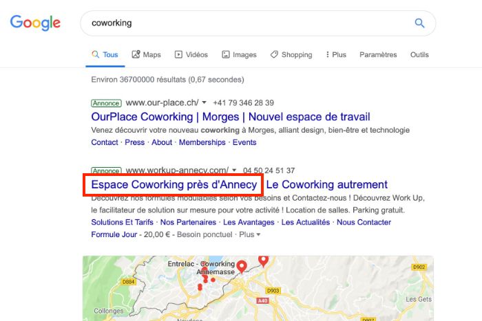 Adwords localisation