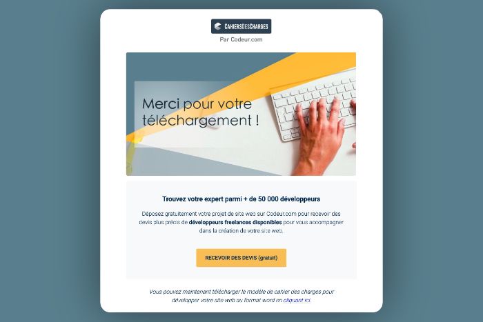 Email remerciement