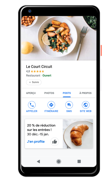 smartphone SEO local fiche my google 