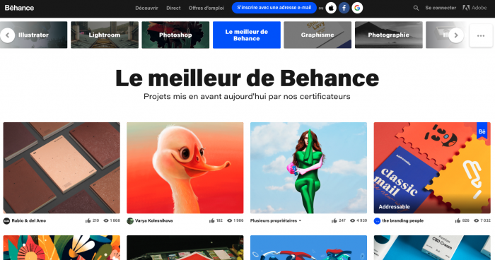 Behance inspiration créatif