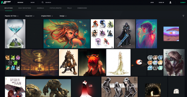 deviantart site inspirant créatif inspiration