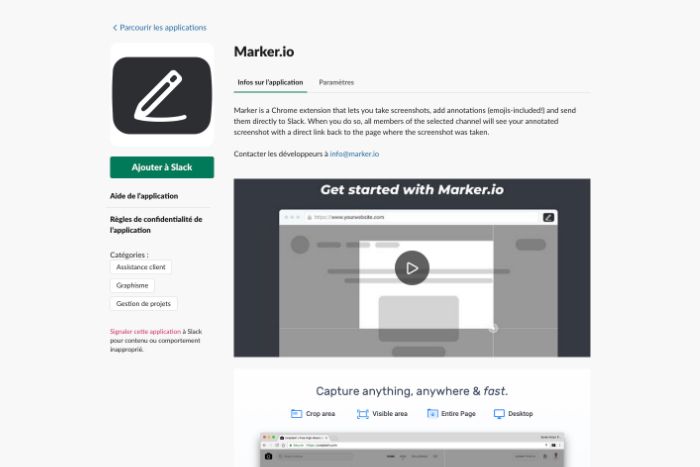 Application Maker pour Slack