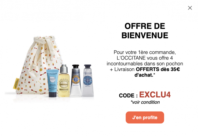 occitane bons cadeau e-commerce seo