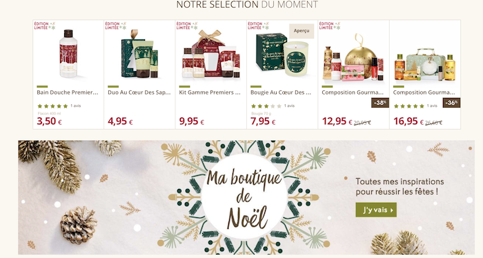 website pour noel e-commerce