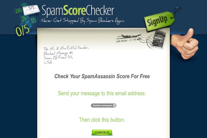 Spam Score Checker