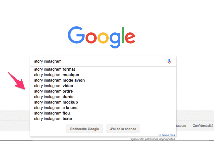 suggestion google seo référencement