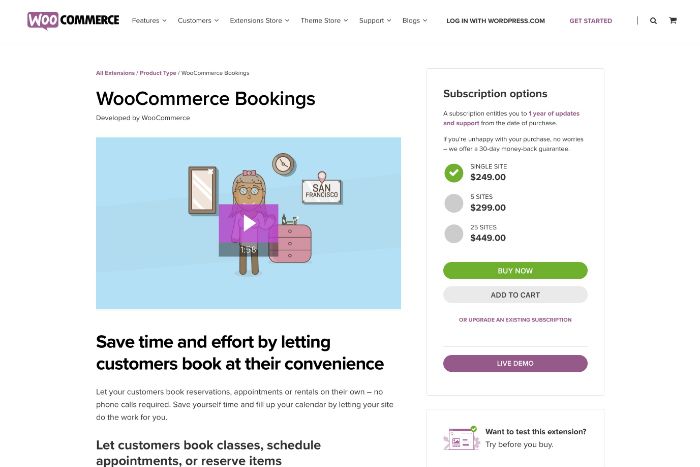 WooCommerce Bookings