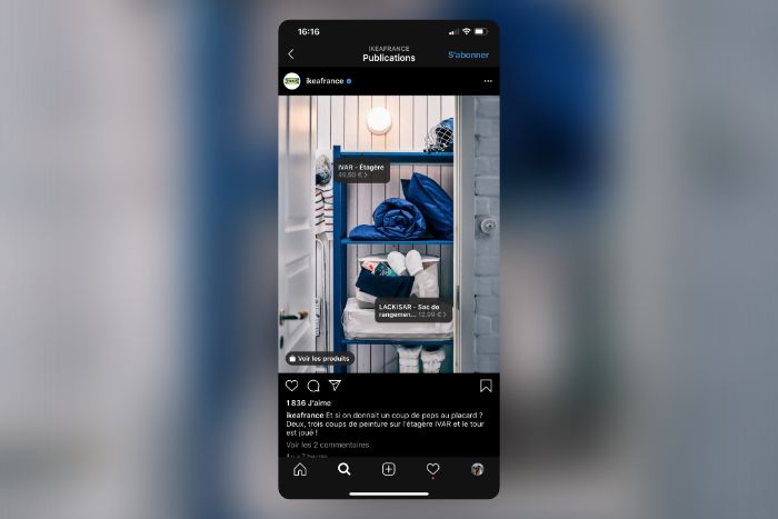 Produit étiqueté instagram