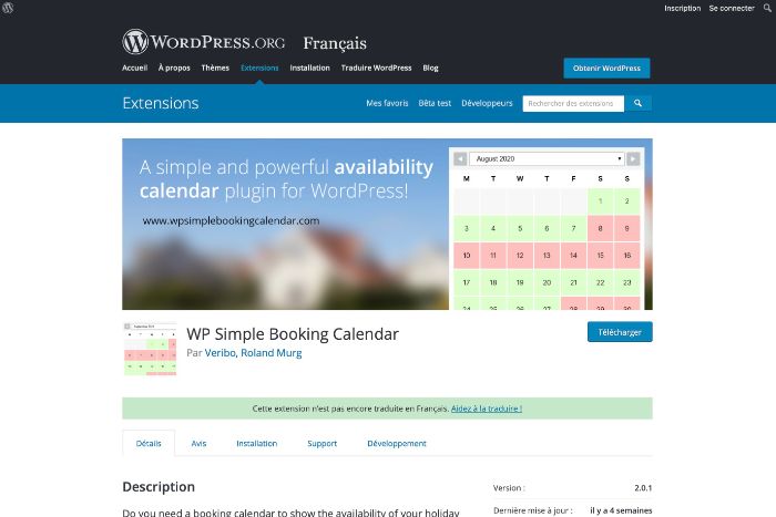 WP Simple Booking Calendar
