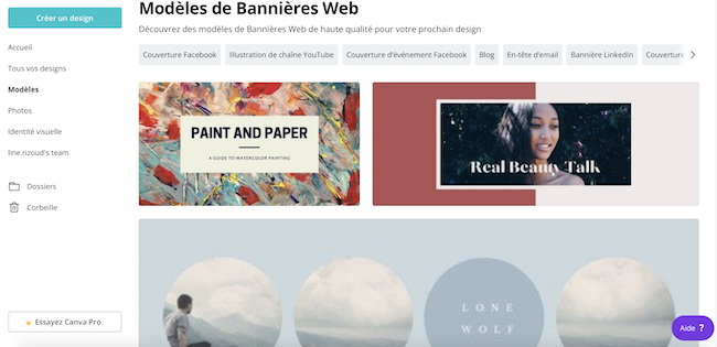 bannière web créer outils marketing freelance