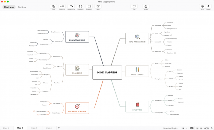 mind mapping graphiste logiciel xmind