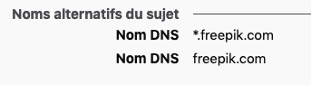 Certificat SSL noms alternatifs