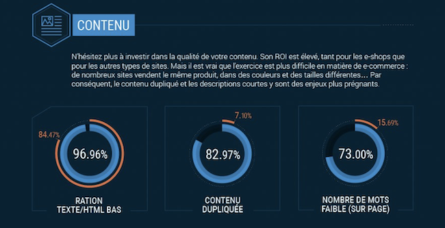 infographie site e)commerce ses technique sécurité maillage contenu Duplicate Content