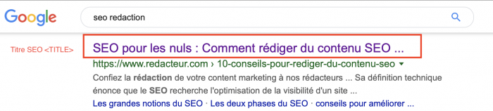 titre H1 balise SEO