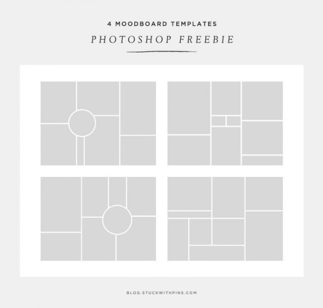 template photoshop free gratuit moodboard