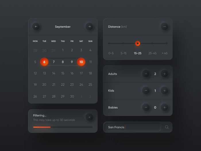 Neumorphism UI Elements