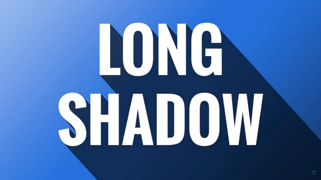 tuto Photoshop effet texte long shadow