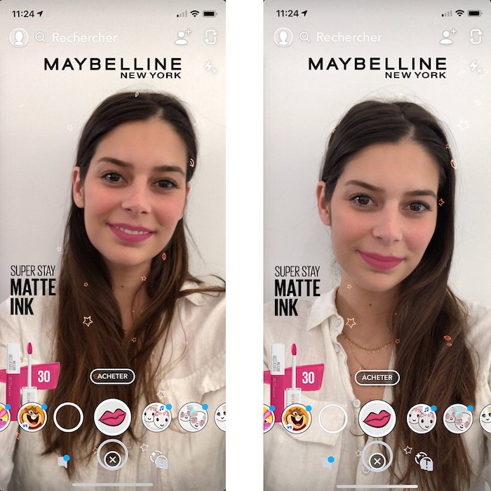 L'Oréal filtre Snapchat