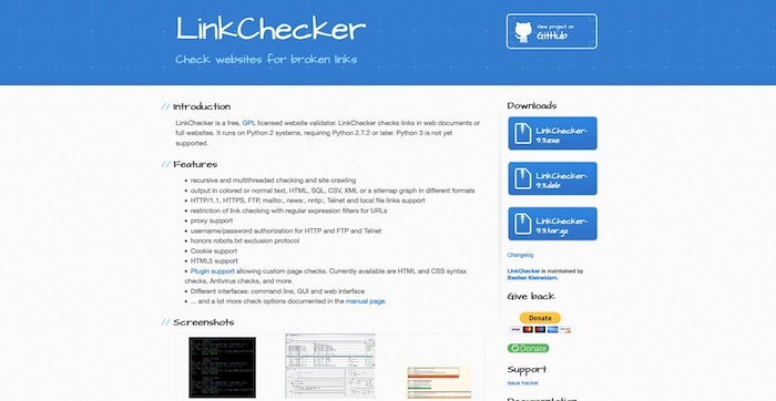 Link Checker logiciel vérification liens