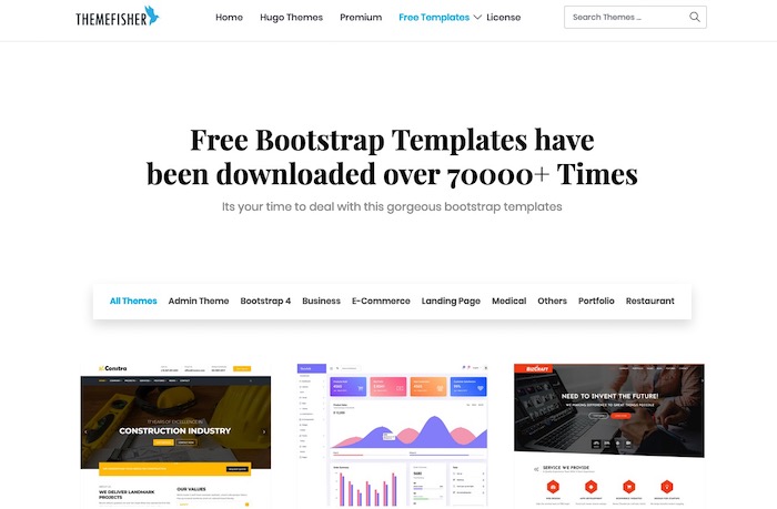 Themefisher, site de templates bootstrap gratuits