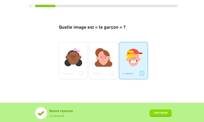 DuoLingo application apprendre langue gratuitement